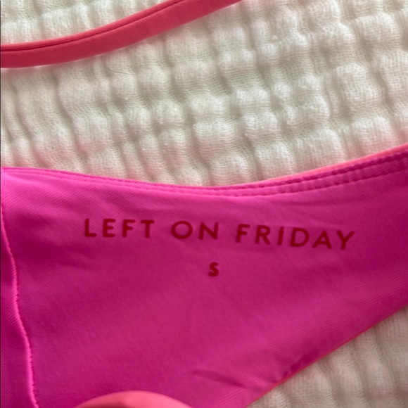 Left On Friday Pink Triangle Bikini Top - Picture 3 of 3